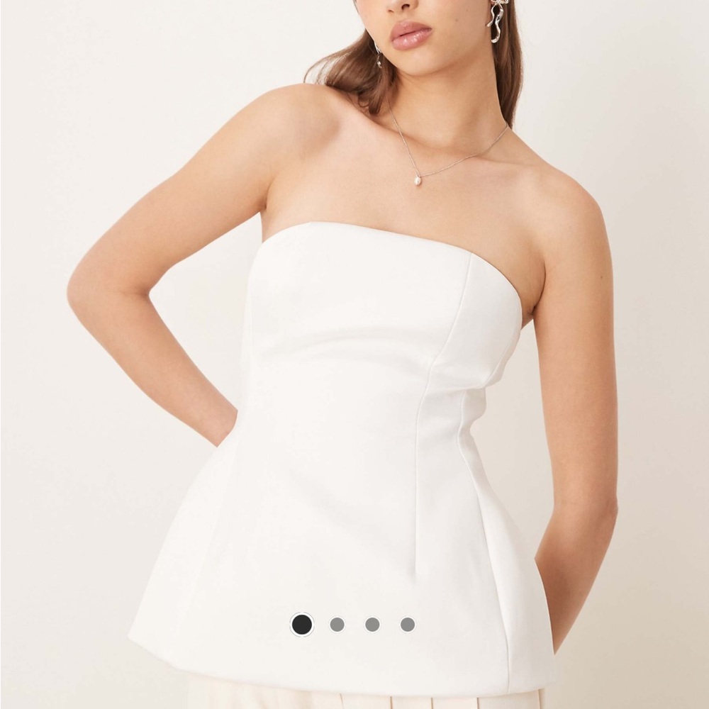 White Strapless Women's Too - Classic Minimal Design